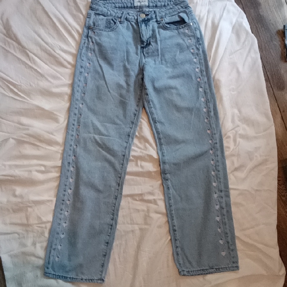 Light Blue Straight Leg Jeans